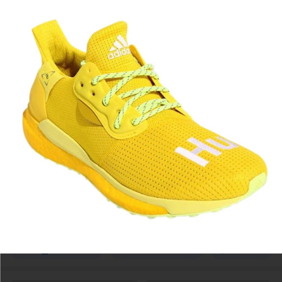 Adidas Pharrell x Solar Hu Glide 'Bright Yellow' shoe, size 9 - Picture 1 of 4